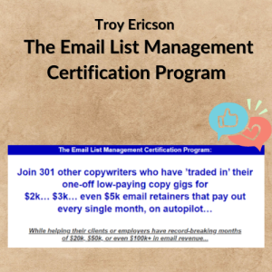 Troy Ericson – The Email List Management Certification Program