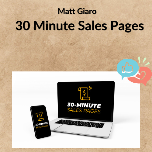 Matt Giaro - 30 Minute Sales Pages 1 Noi dung doan van ban cua ban 34 4