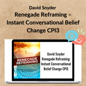 David Snyder – Renegade Reframing – Instant Conversational Belief Change CPI3